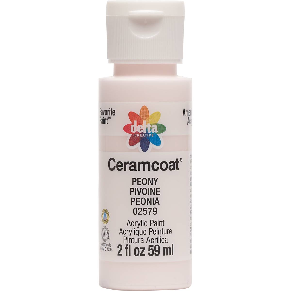 Delta Ceramcoat Acrylic Paint - Peony, 2 oz. - 025790202W