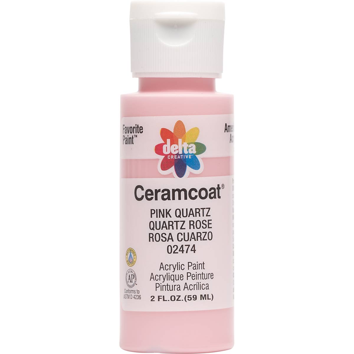 Delta Ceramcoat Acrylic Paint - Pink Quartz, 2 oz. - 024740202W