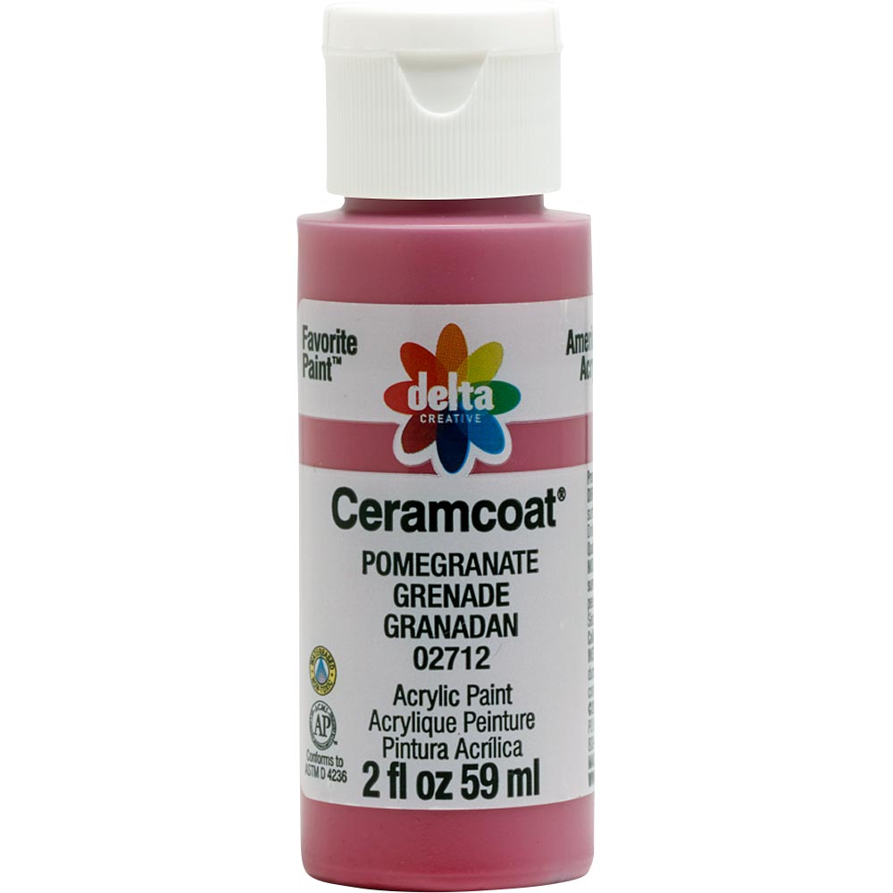 Delta Ceramcoat Acrylic Paint - Pomegranate, 2 oz. - 02712