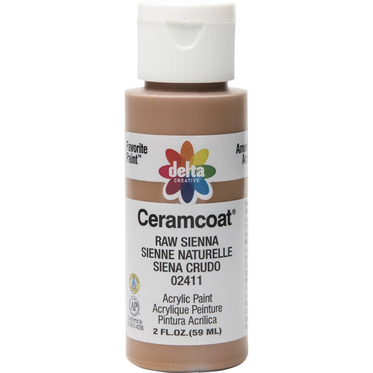 Delta Ceramcoat Acrylic Paint - Raw Sienna, 2 oz. - 024110202W