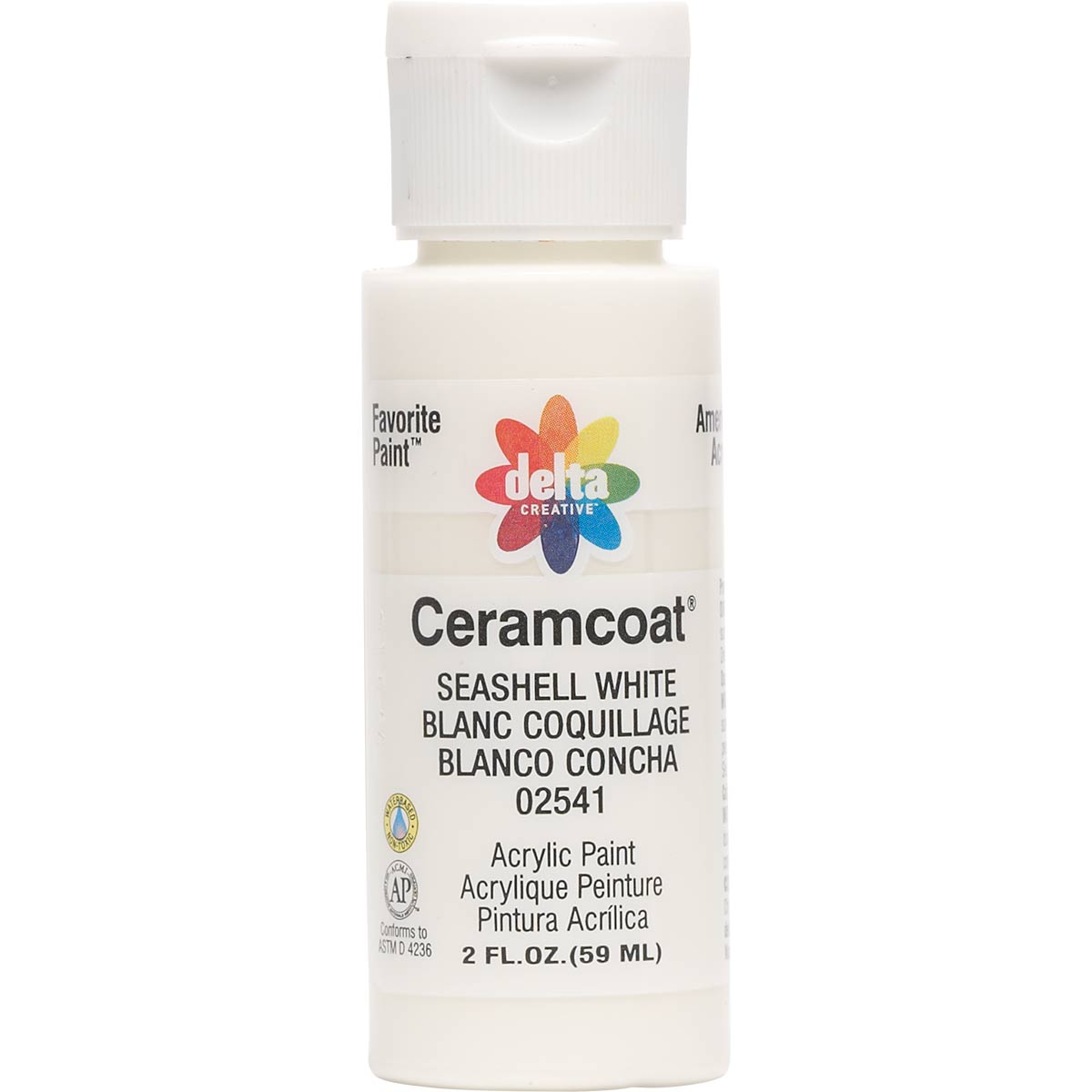 Delta Ceramcoat Acrylic Paint - Seashell White, 2 oz. - 025410202W