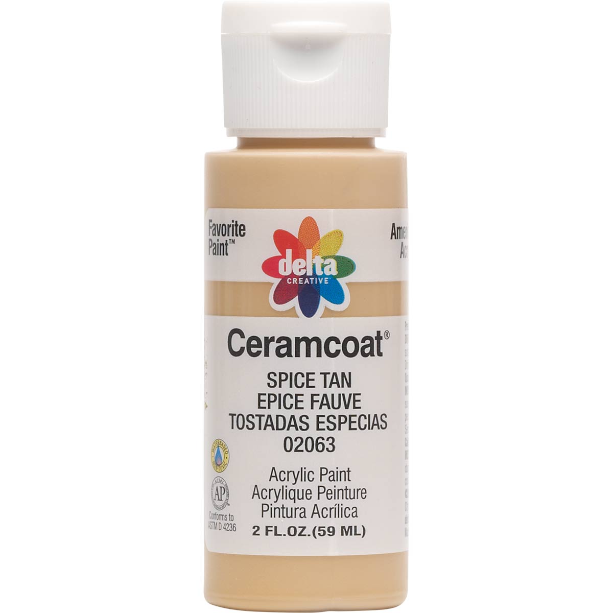 Delta Ceramcoat Acrylic Paint - Spice Tan, 2 oz. - 020630202W
