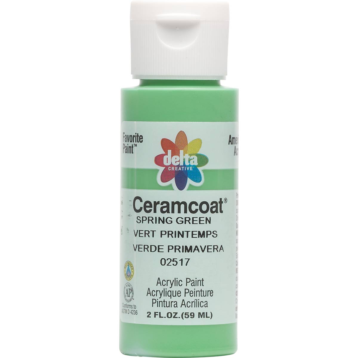 Delta Ceramcoat Acrylic Paint - Spring Green, 2 oz. - 025170202W