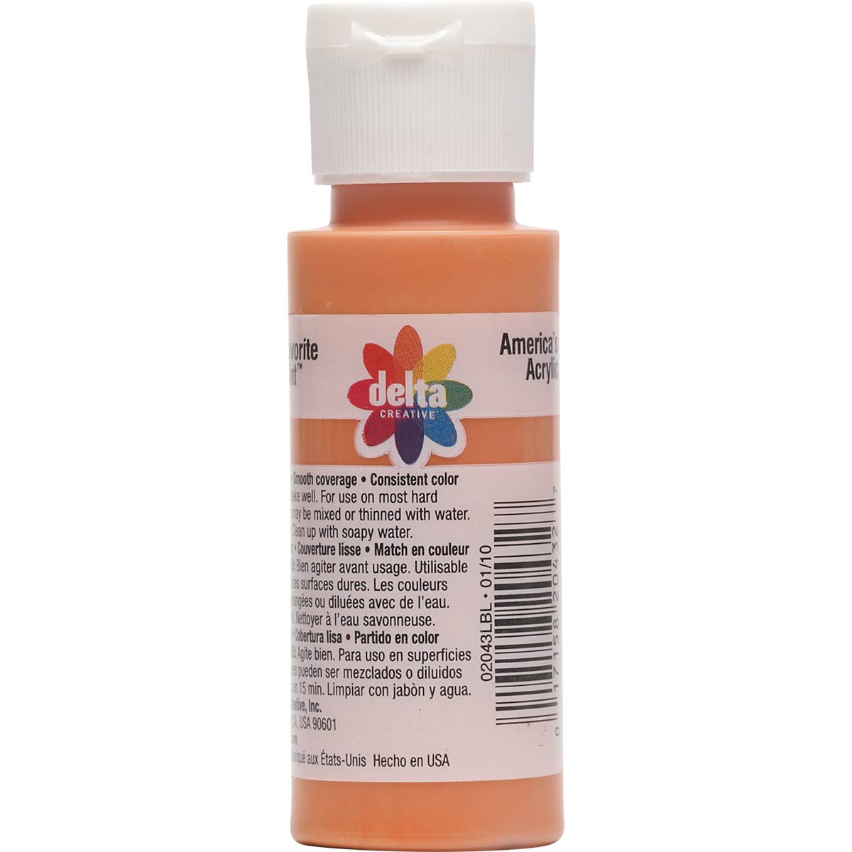 Delta Ceramcoat Acrylic Paint - Tangerine, 2 oz. - 020430202W