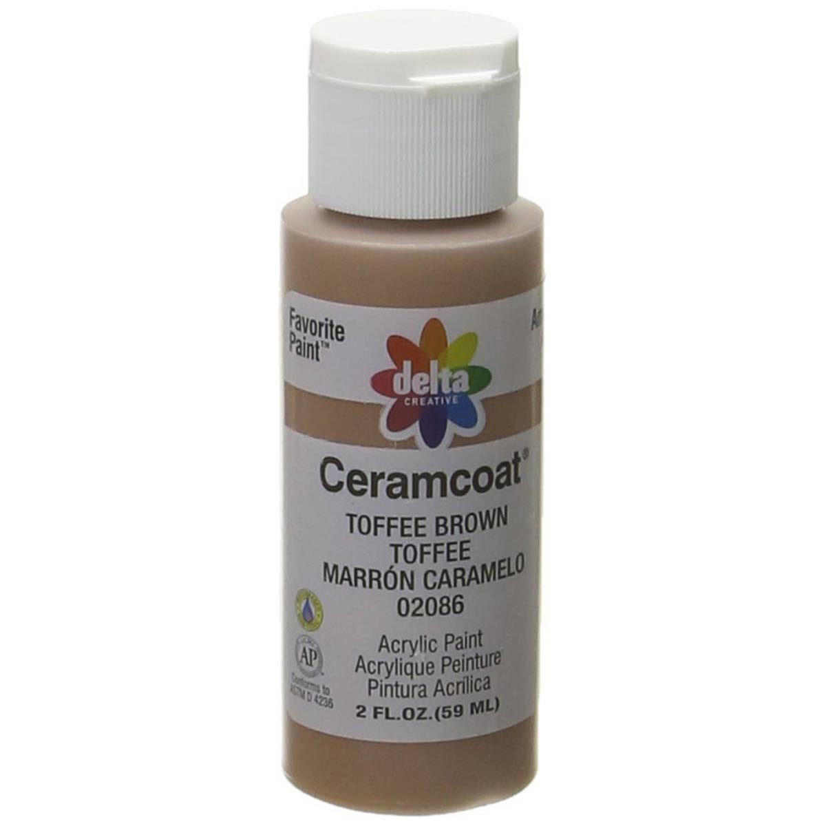 Delta Ceramcoat Acrylic Paint - Toffee Brown, 2 oz. - 020860202W