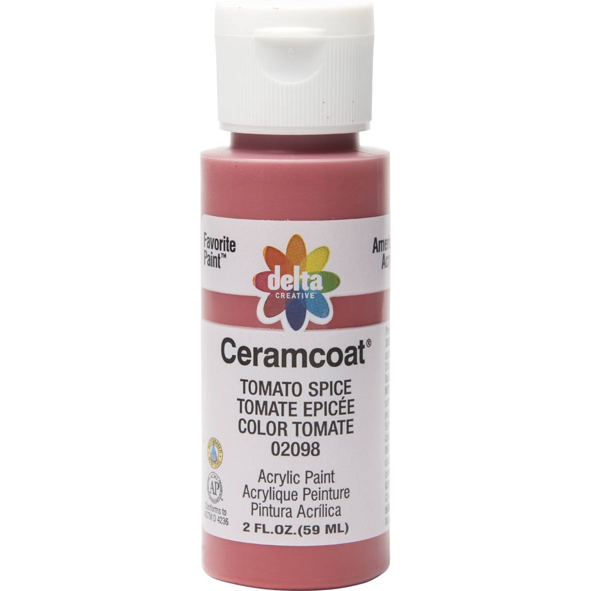 Delta Ceramcoat Acrylic Paint - Tomato Spice, 2 oz. - 020980202W
