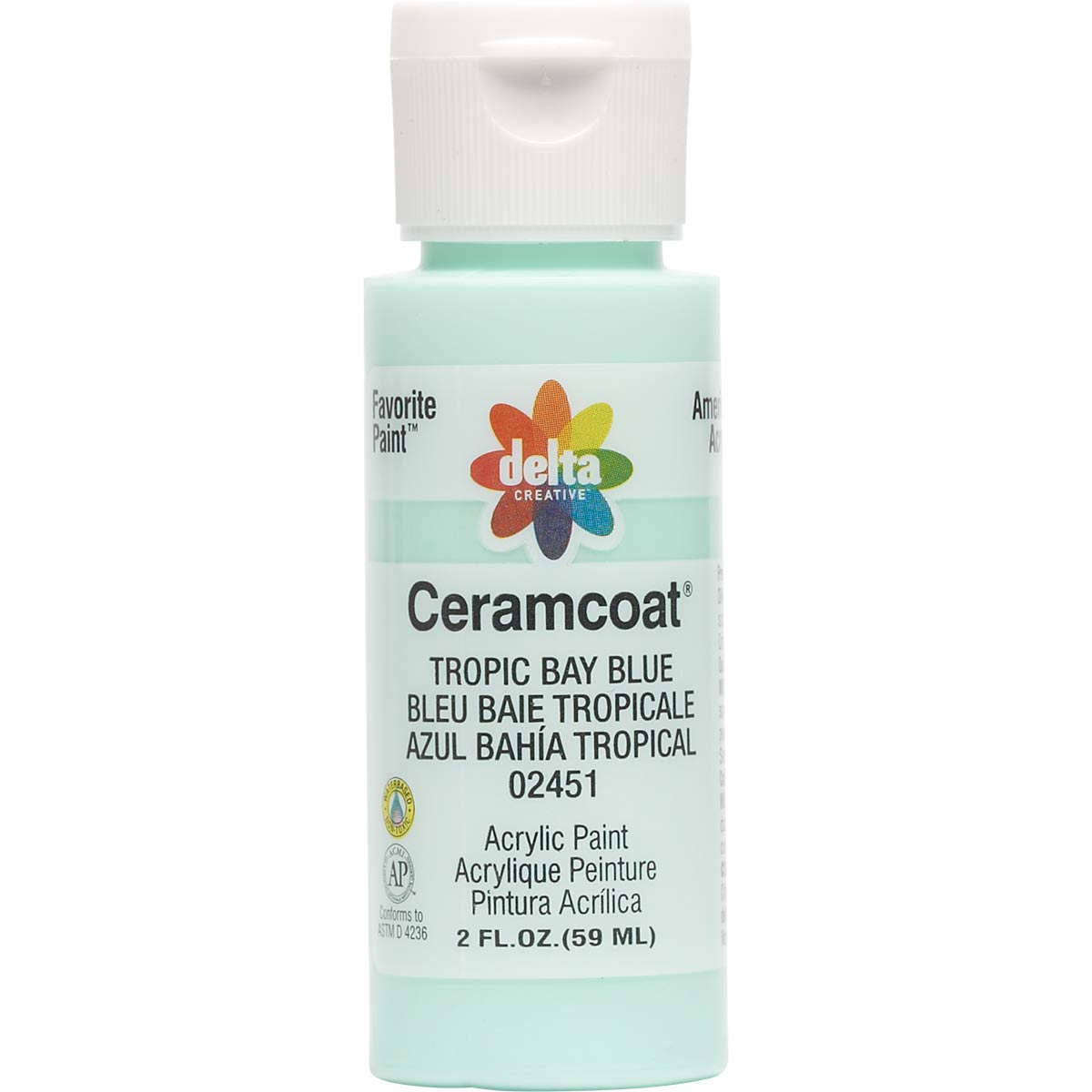 Delta Ceramcoat Acrylic Paint - Tropic Bay Blue, 2 oz. - 024510202W