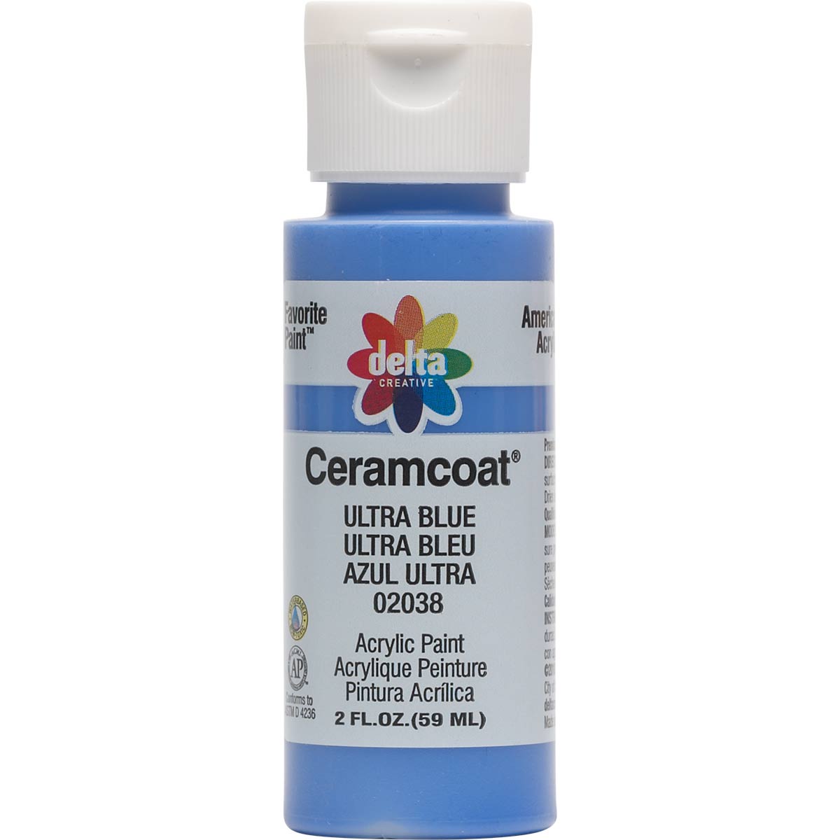 Delta Ceramcoat Acrylic Paint - Ultra Blue, 2 oz. - 020380202W