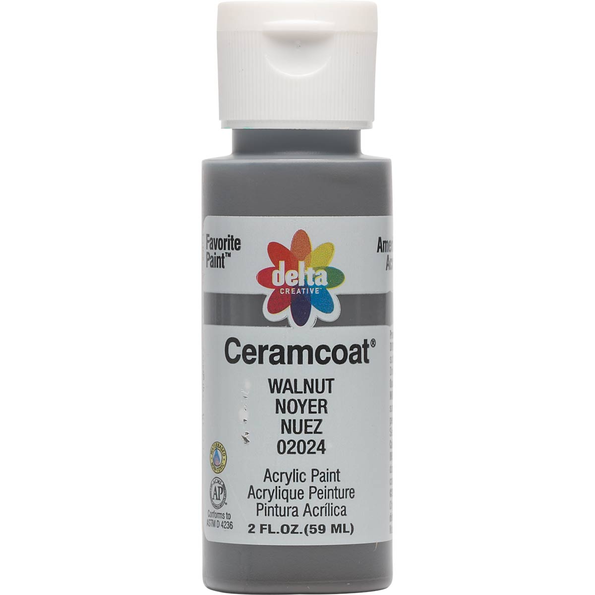 Delta Ceramcoat Acrylic Paint - Walnut, 2 oz. - 020240202W