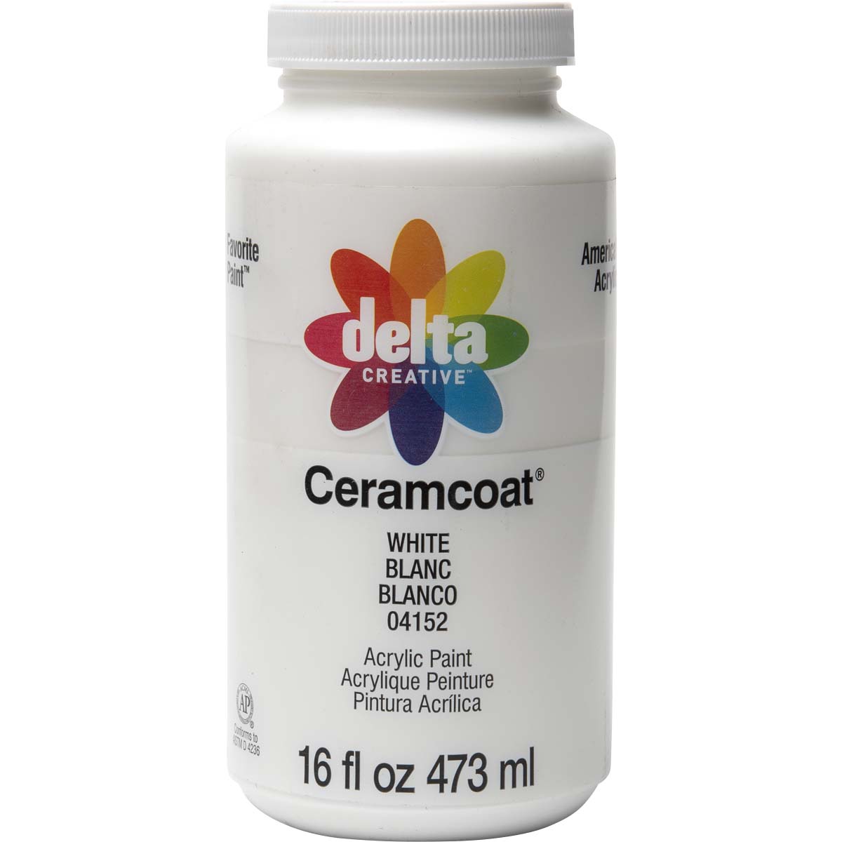 Delta Ceramcoat ® Acrylic Paint - White, 16 oz. - 04152