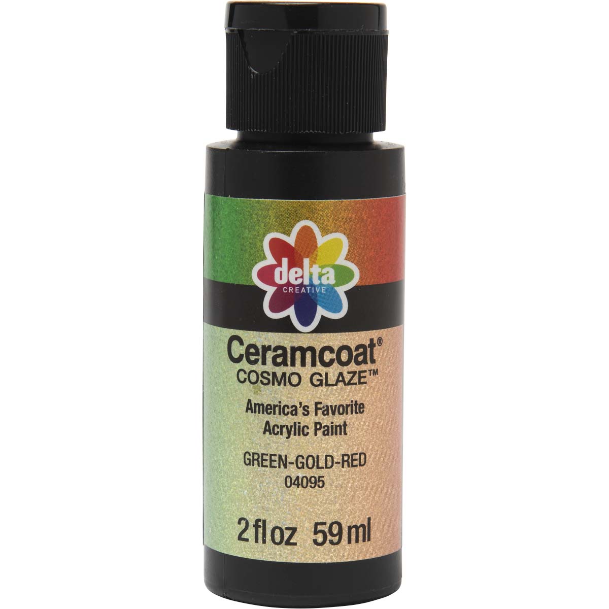 Delta Ceramcoat ® Cosmo Glaze™ - Green-Gold-Red, 2 oz. - 04095