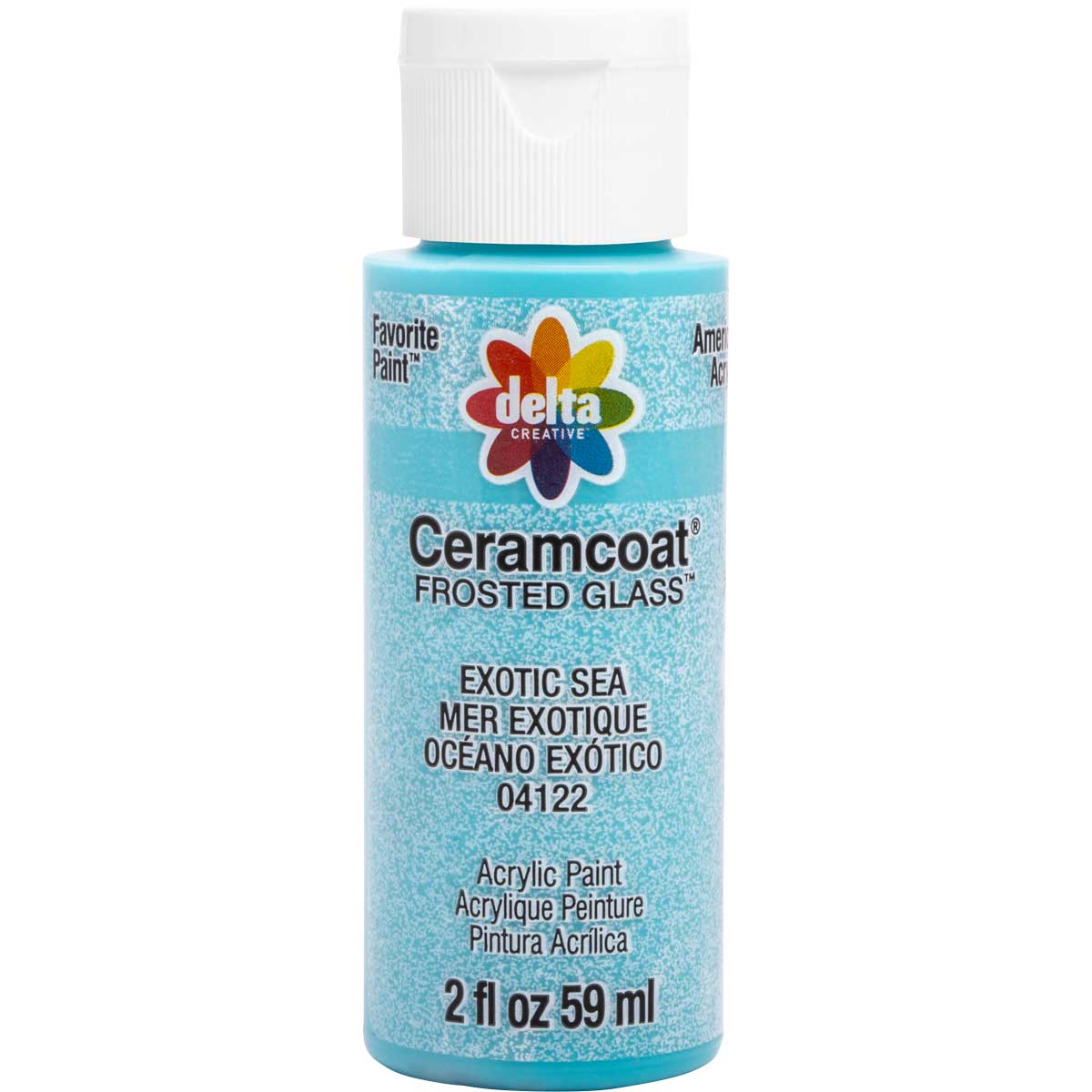 Delta Ceramcoat ® Frosted Glass Paint - Exotic Sea, 2 oz. - 04122
