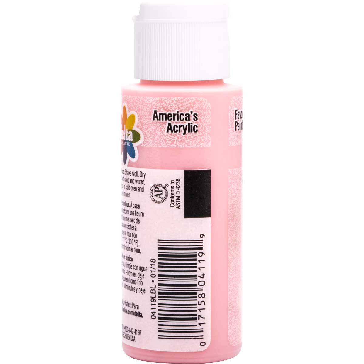 Delta Ceramcoat ® Frosted Glass Paint - Pink Salt, 2 oz. - 04119