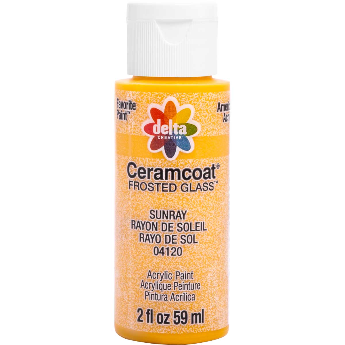 Delta Ceramcoat ® Frosted Glass Paint - Sunray, 2 oz. - 04120