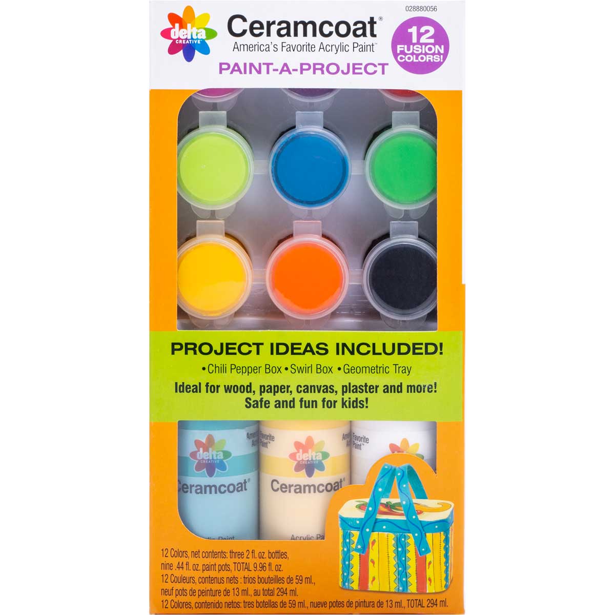 Delta Ceramcoat ® Paint-A-Project - Fusion, 12 Colors - 028880056