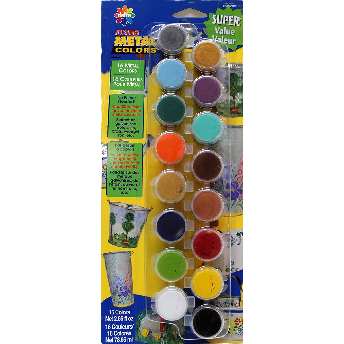 Delta Ceramcoat ® Paint Sets - No Primer Metal, 16 Colors - 027060056