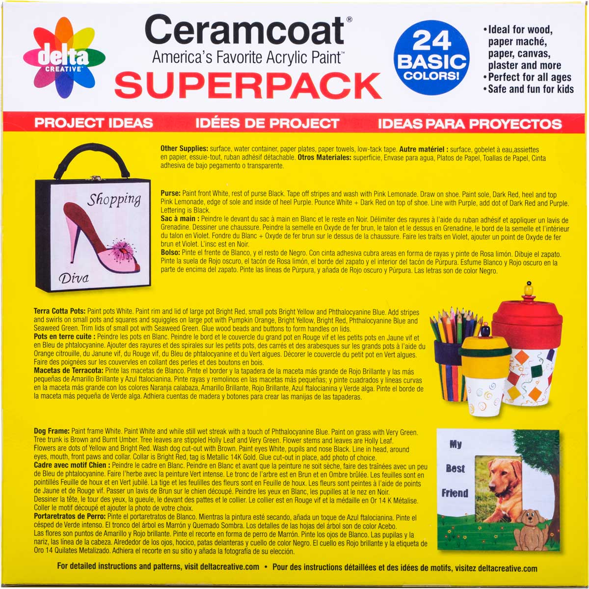 Delta Ceramcoat ® Paint Superpack Set - Basic, 24 Colors - 029400056