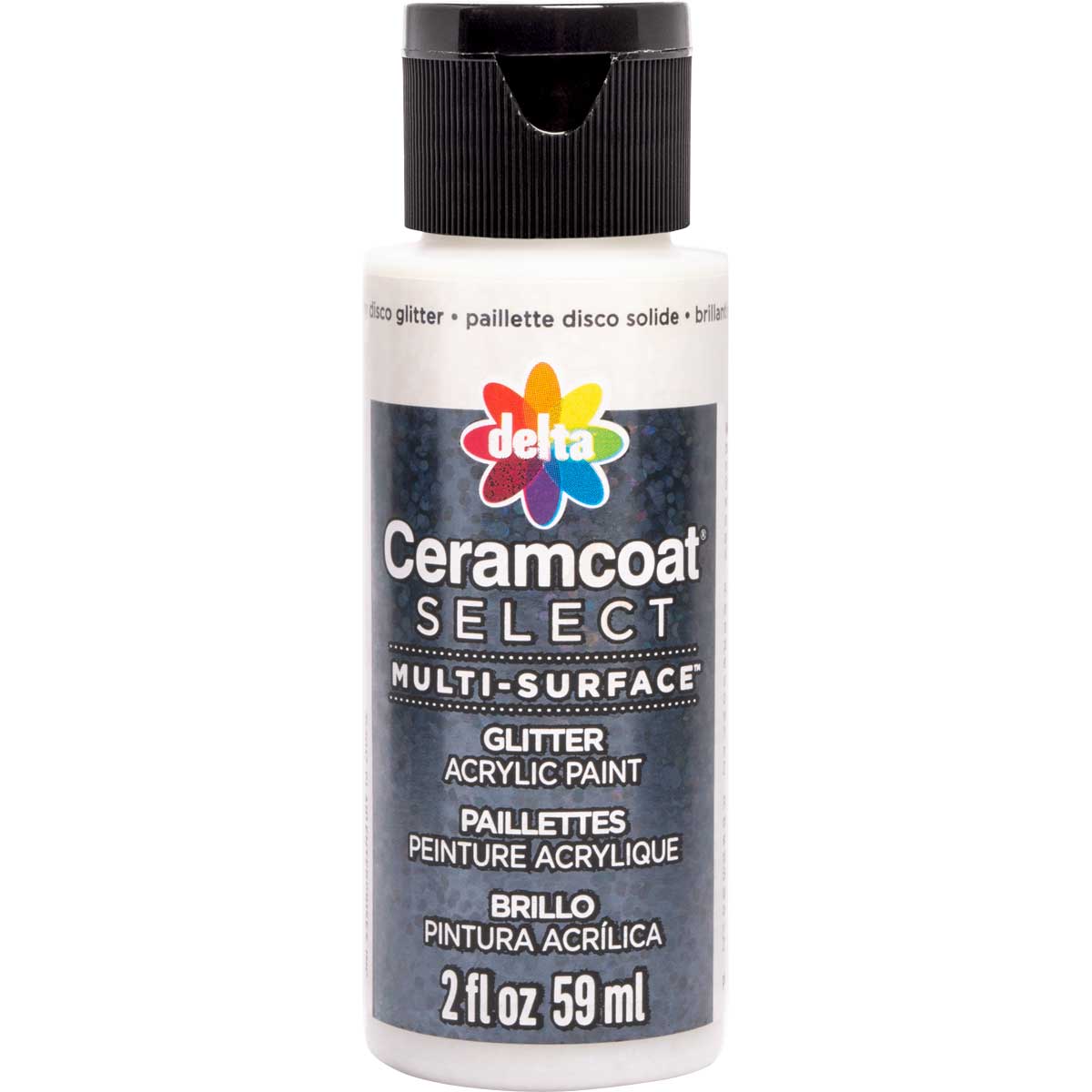 Delta Ceramcoat ® Select Multi-Surface Acrylic Paint - Glitter - Chunky Disco, 2 oz. - 04118