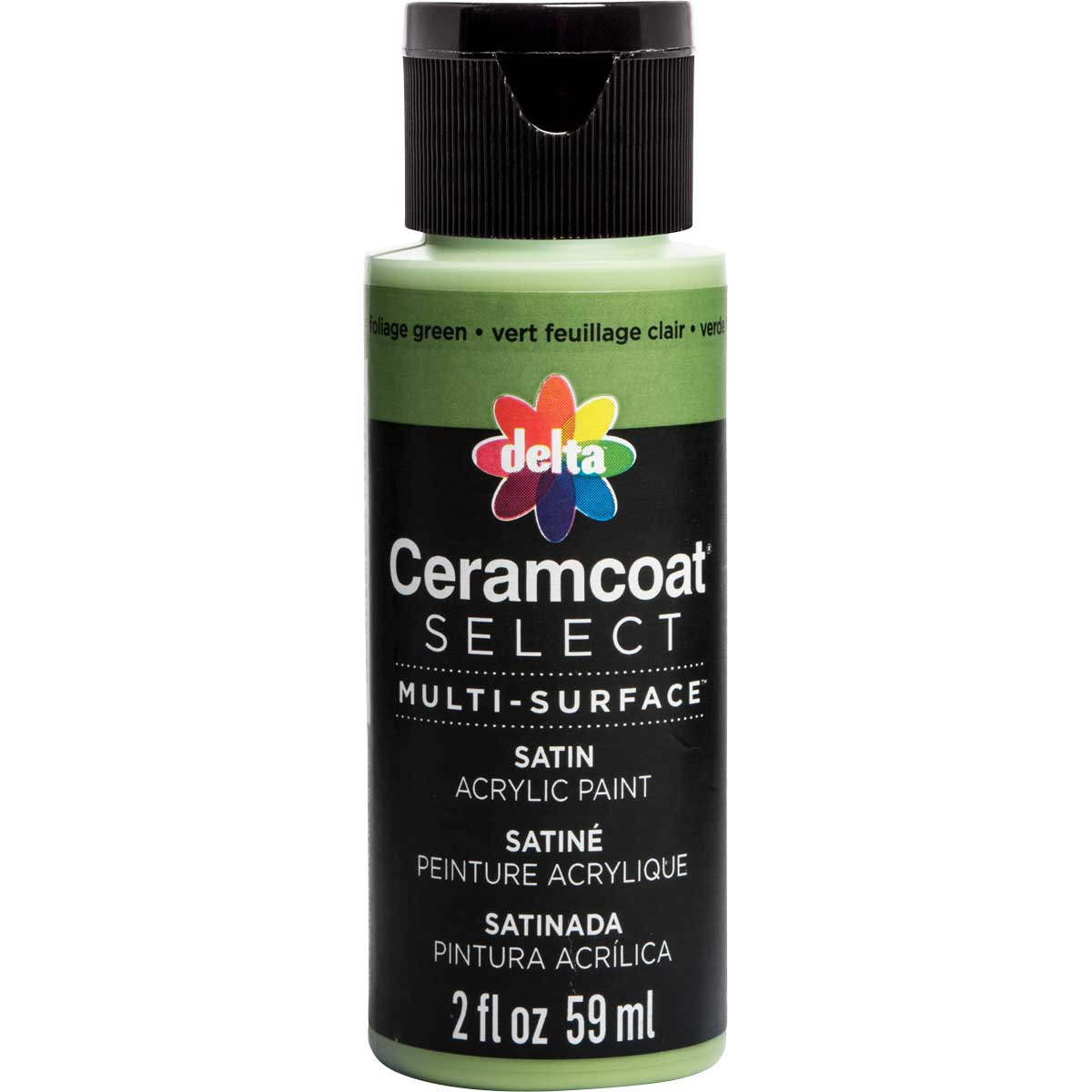 Delta Ceramcoat ® Select Multi-Surface Acrylic Paint - Satin - Light Foliage Green, 2 oz. - 04015