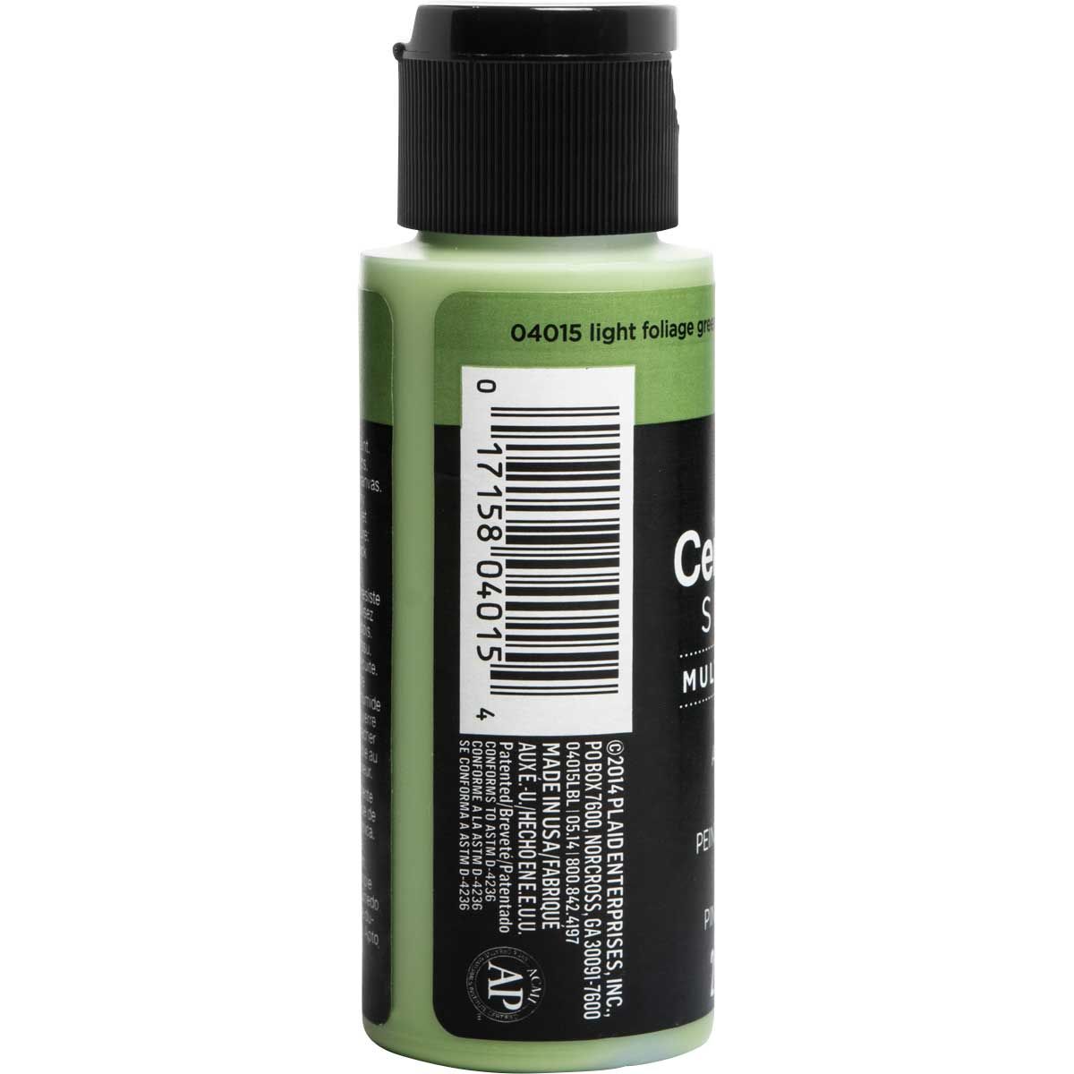 Delta Ceramcoat ® Select Multi-Surface Acrylic Paint - Satin - Light Foliage Green, 2 oz. - 04015