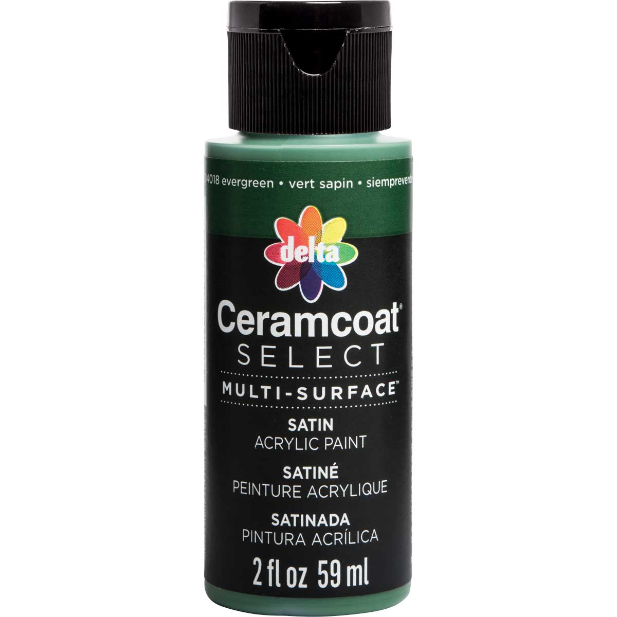 Delta Ceramcoat ® Select Multi-Surface Acrylic Paint - Satin - Evergreen, 2 oz. - 04018