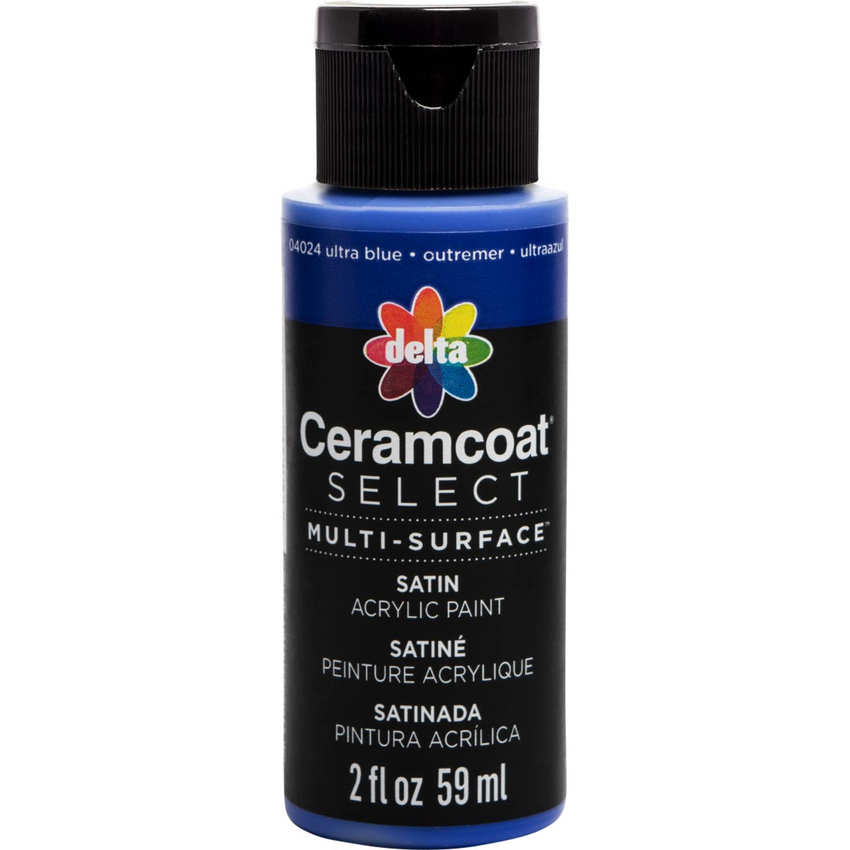 Delta Ceramcoat ® Select Multi-Surface Acrylic Paint - Satin - Ultra Bue, 2 oz. - 04024