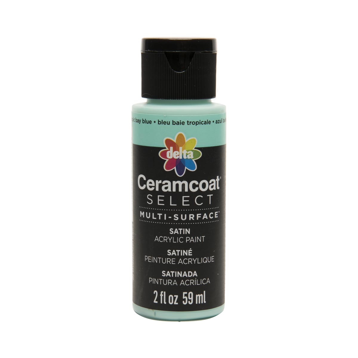 Delta Ceramcoat ® Select Multi-Surface Acrylic Paint - Satin - Tropic Bay Blue, 2 oz. - 02917