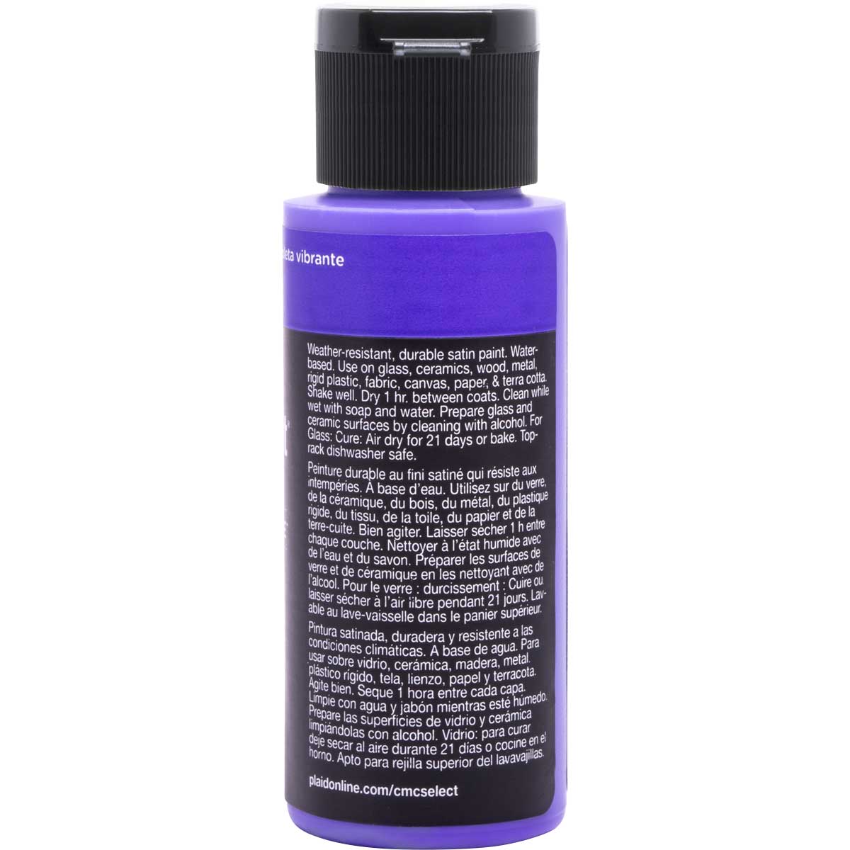 Delta Ceramcoat ® Select Multi-Surface Acrylic Paint - Satin - Vibrant Violet, 2 oz. - 04079