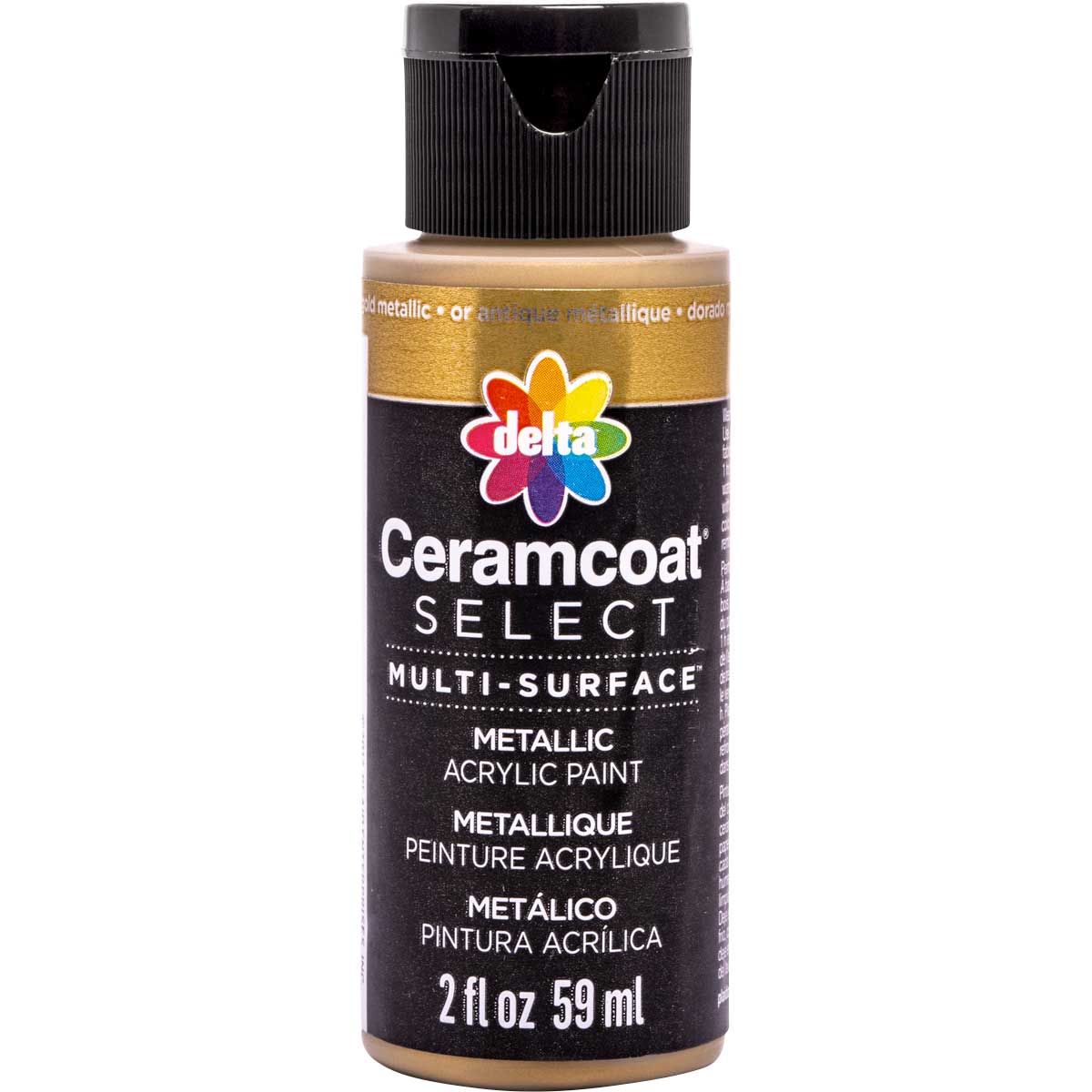 Delta Ceramcoat ® Select Multi-Surface Acrylic Paint - Metallic - Antique Gold, 2 oz. - 04110