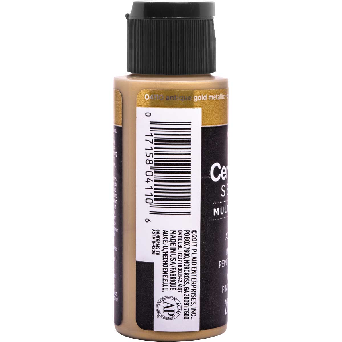 Delta Ceramcoat ® Select Multi-Surface Acrylic Paint - Metallic - Antique Gold, 2 oz. - 04110