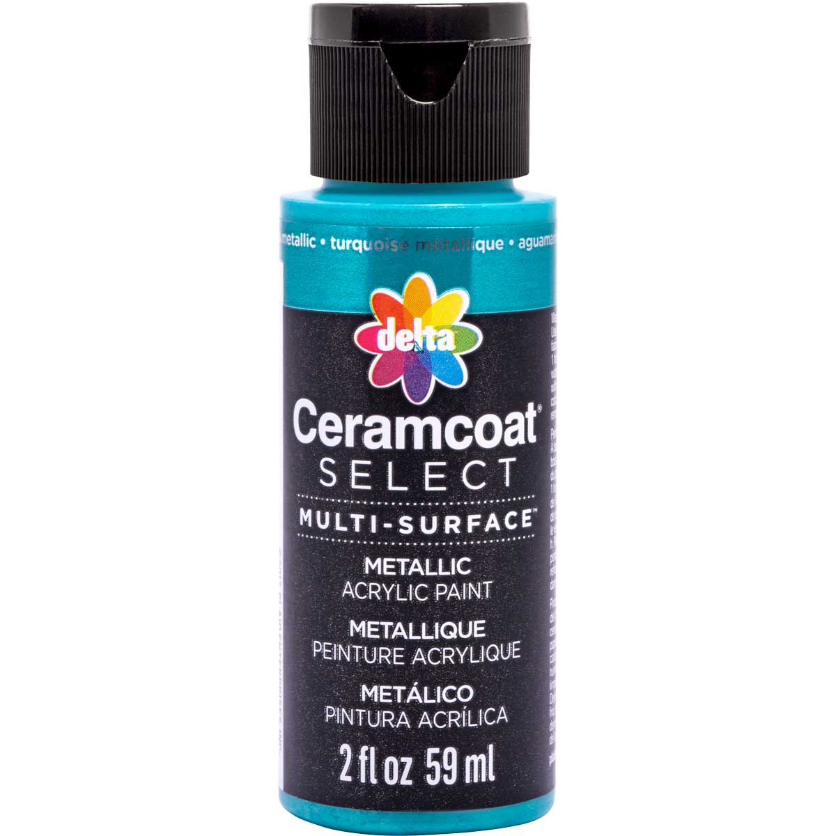 Delta Ceramcoat ® Select Multi-Surface Acrylic Paint - Metallic - Aqua, 2 oz. - 04103