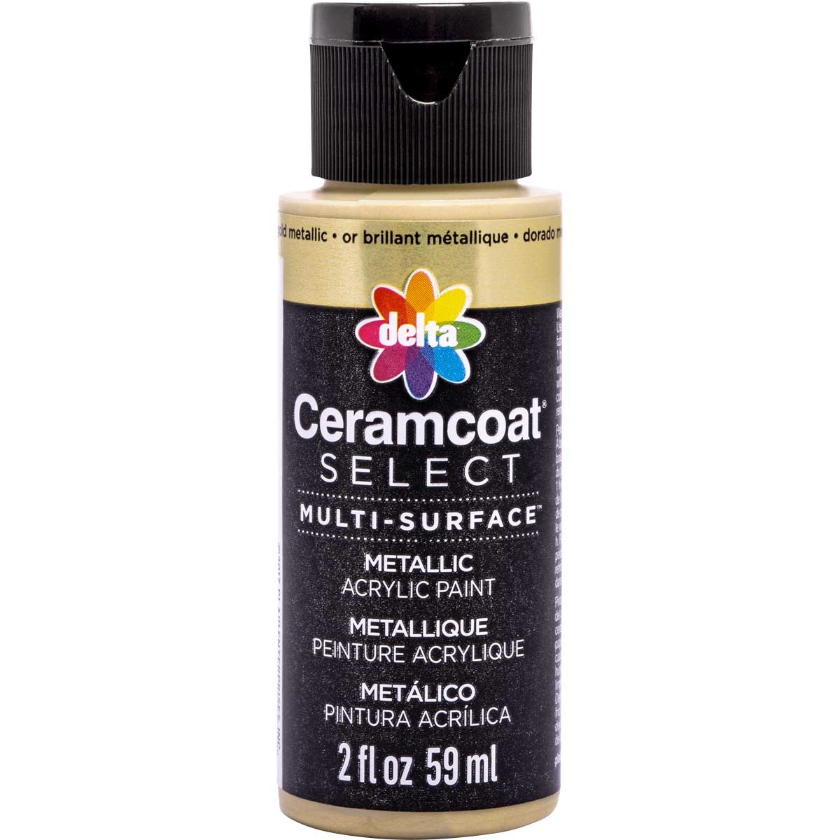 Delta Ceramcoat ® Select Multi-Surface Acrylic Paint - Metallic - Bright Gold, 2 oz. - 04108