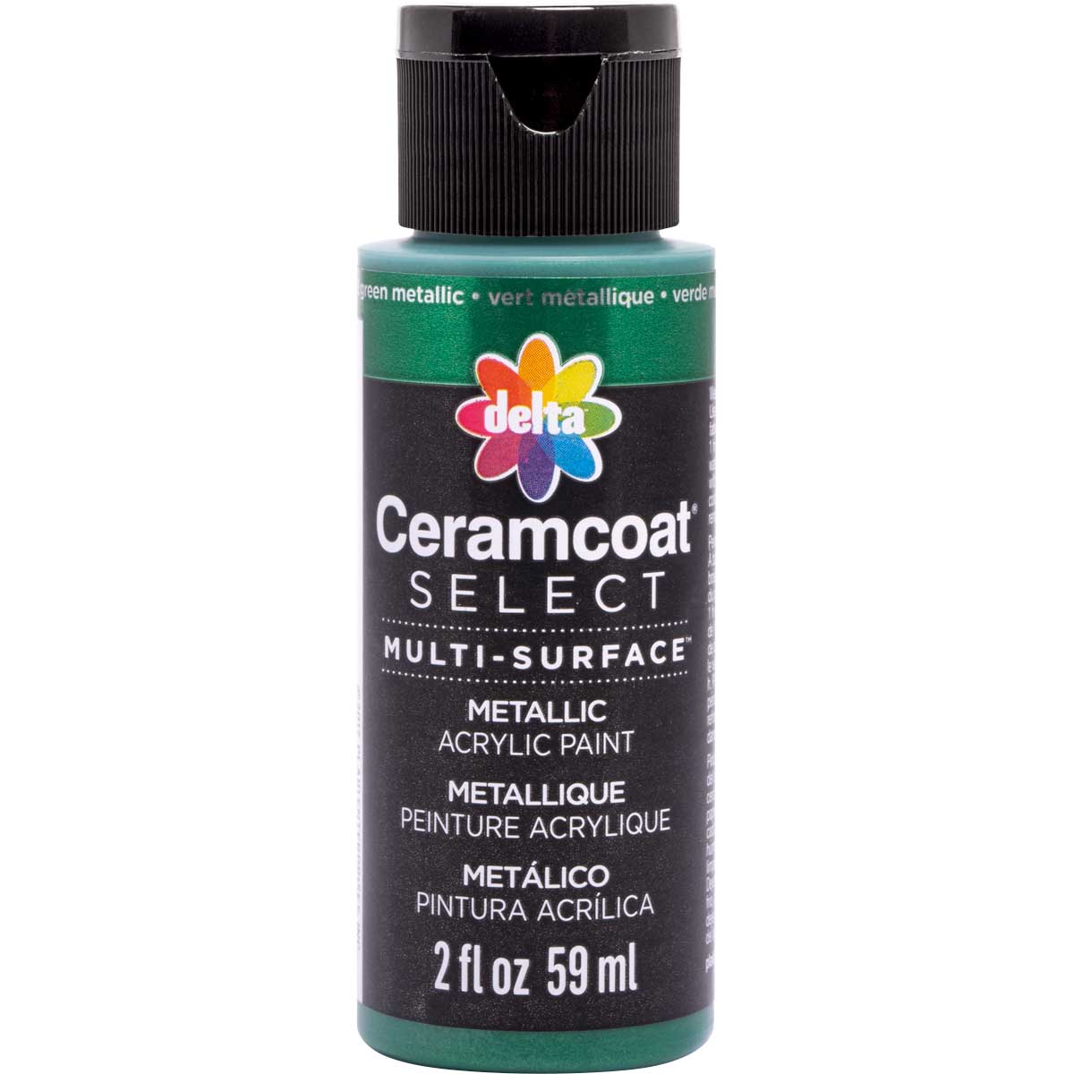 Delta Ceramcoat ® Select Multi-Surface Acrylic Paint - Metallic - Green, 2 oz. - 04102