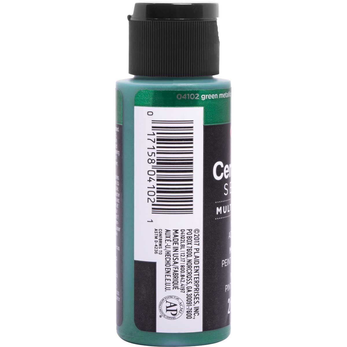 Delta Ceramcoat ® Select Multi-Surface Acrylic Paint - Metallic - Green, 2 oz. - 04102