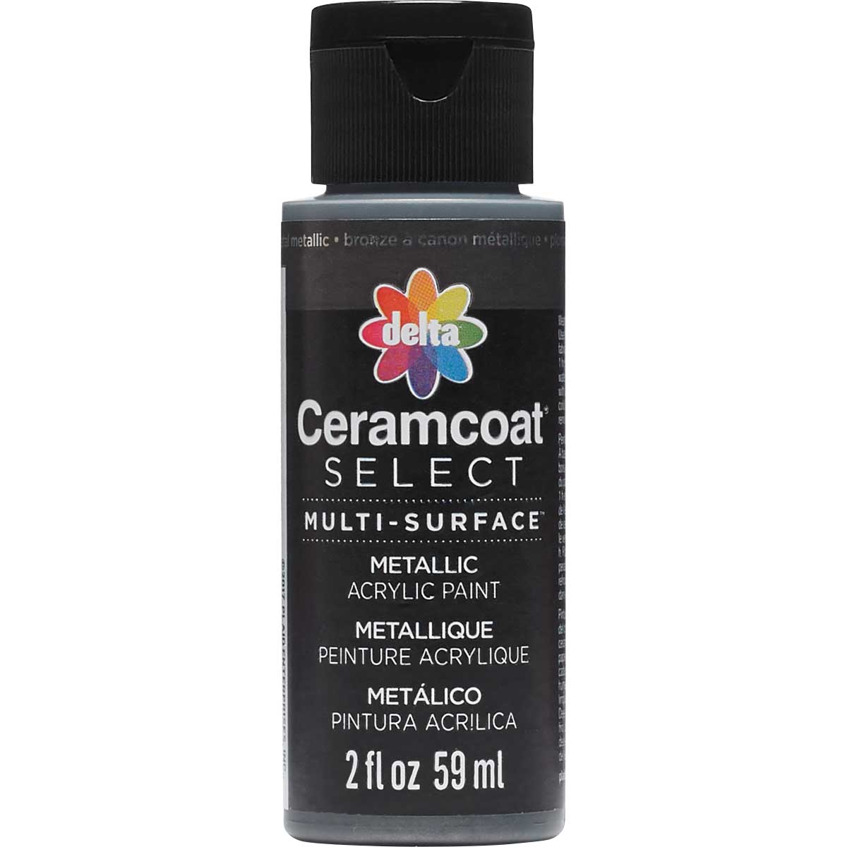 Delta Ceramcoat ® Select Multi-Surface Acrylic Paint - Metallic - Gunmetal, 2 oz. - 04113