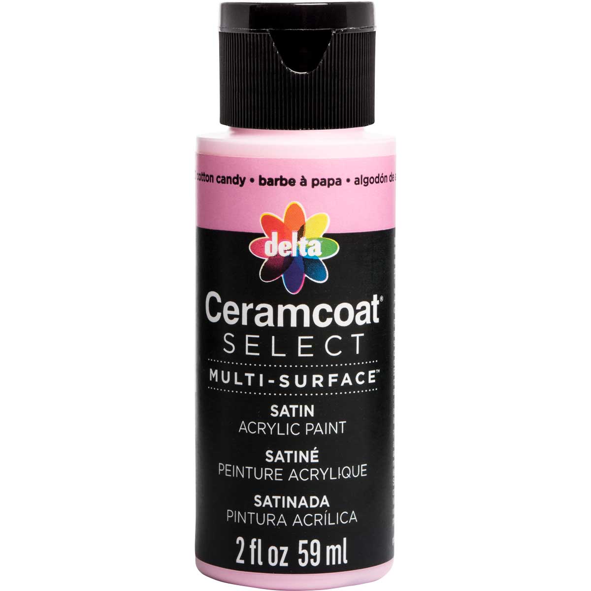Delta Ceramcoat ® Select Multi-Surface Acrylic Paint - Satin - Cotton Candy, 2 oz. - 04002