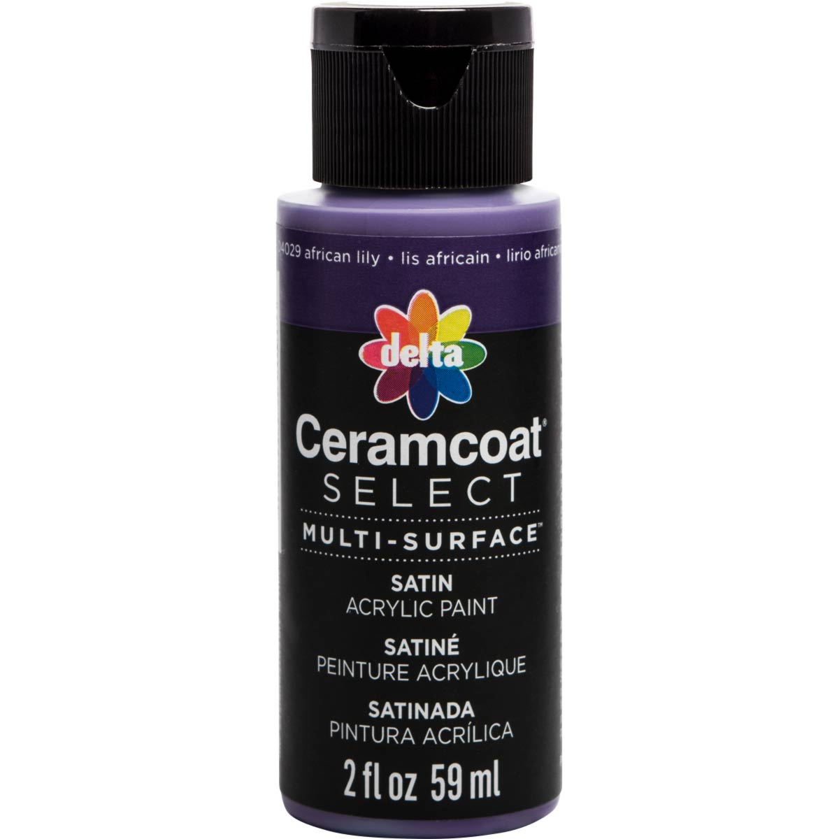 Delta Ceramcoat ® Select Multi-Surface Acrylic Paint - Satin - African Lily, 2 oz. - 04029