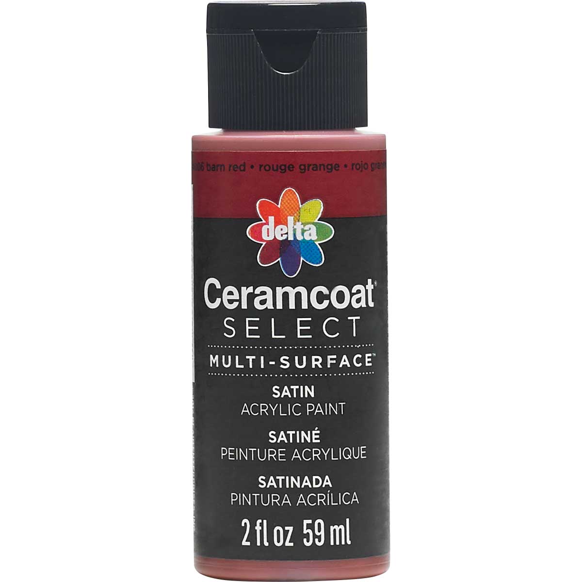 Delta Ceramcoat ® Select Multi-Surface Acrylic Paint - Satin - Barn Red, 2 oz. - 04006