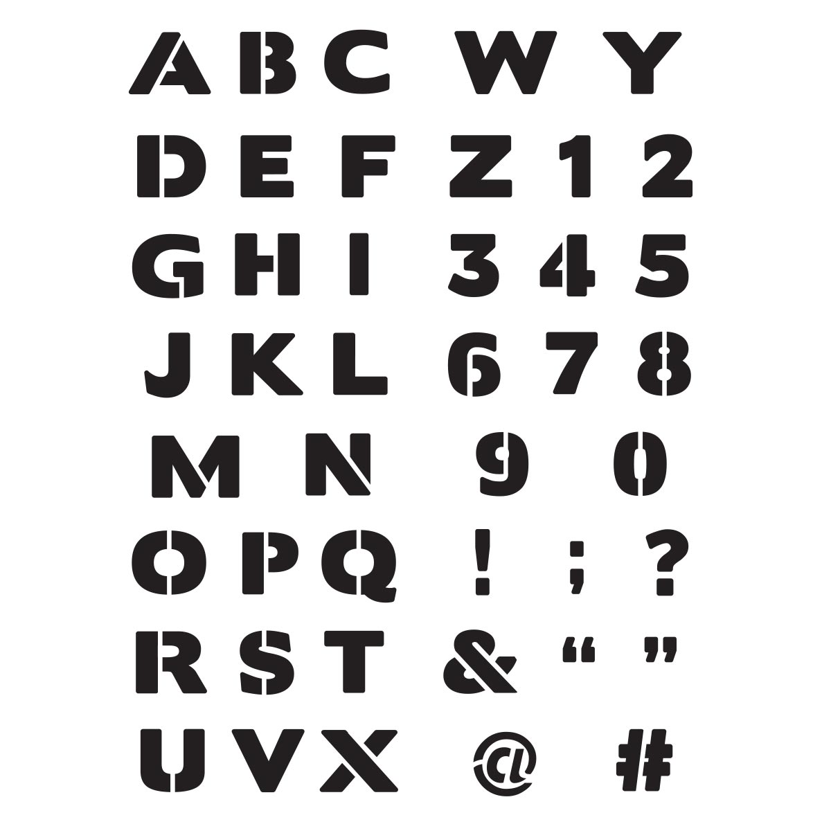 Delta Creative™ Stencil - Block Letter Alphabet - 960180006