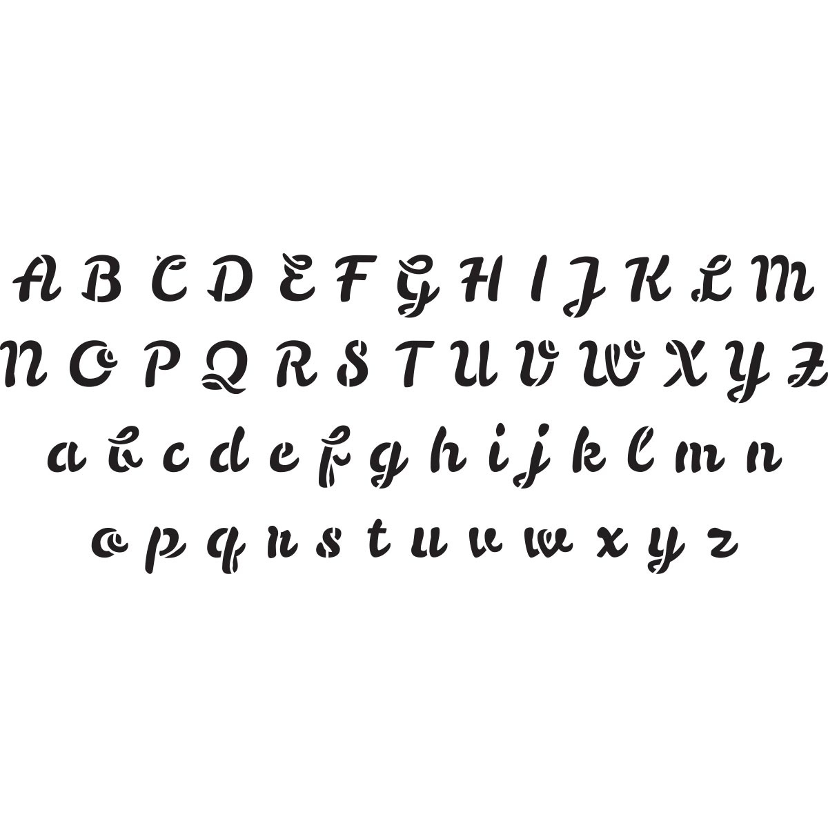 Delta Creative™ Stencil - Script Alphabet - 960120006