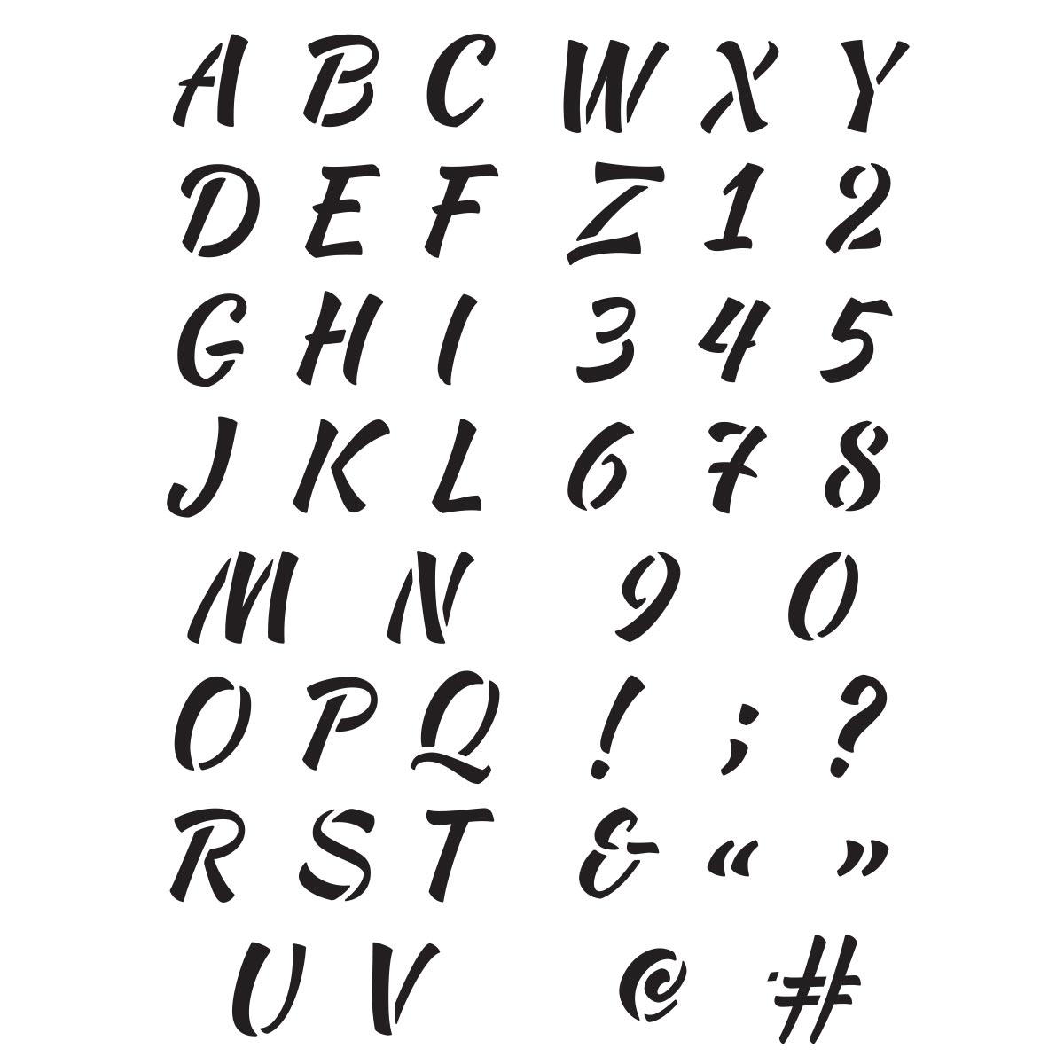 Delta Creative™ Stencil - Script Alphabet - 960190006