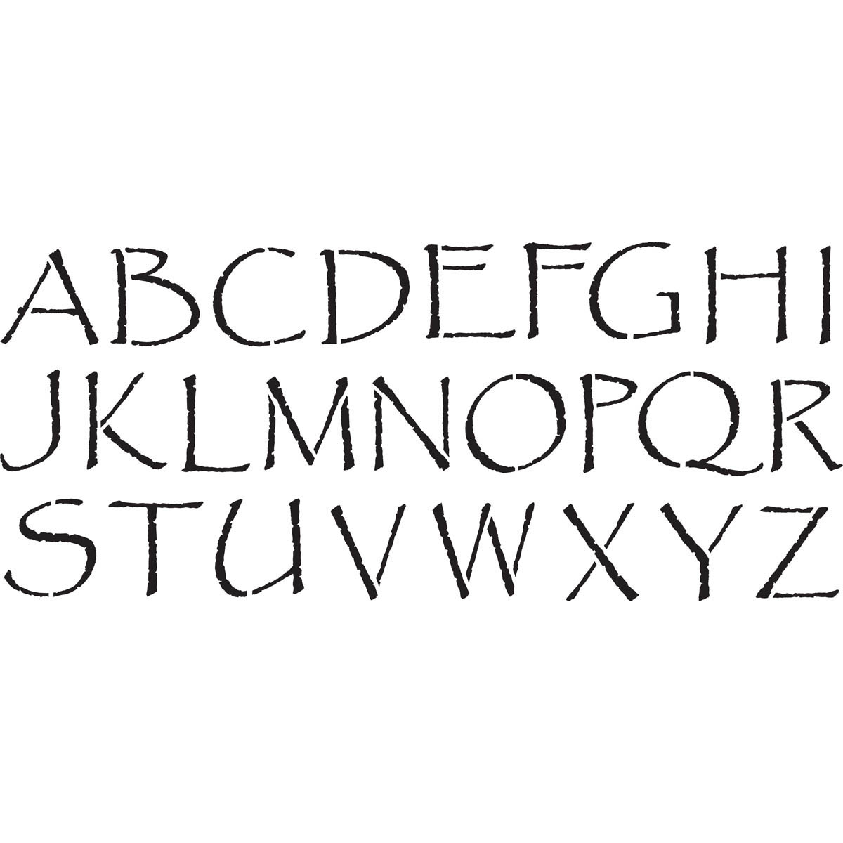 Delta Stencils - Alphabet - Papyrus, 2