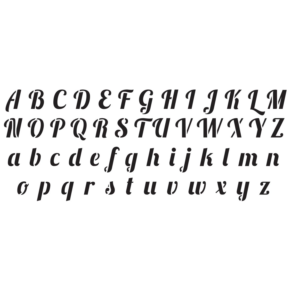 Delta Stencils - Alphabet - Script - 960170006