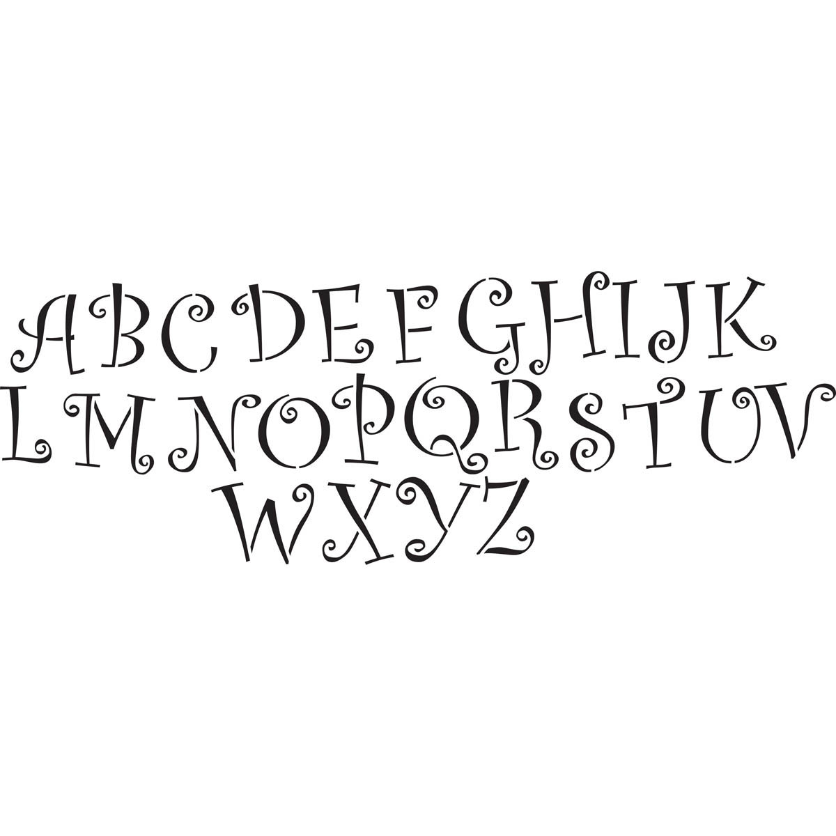 Delta Stencils - Alphabet - Squiggle - 971150720