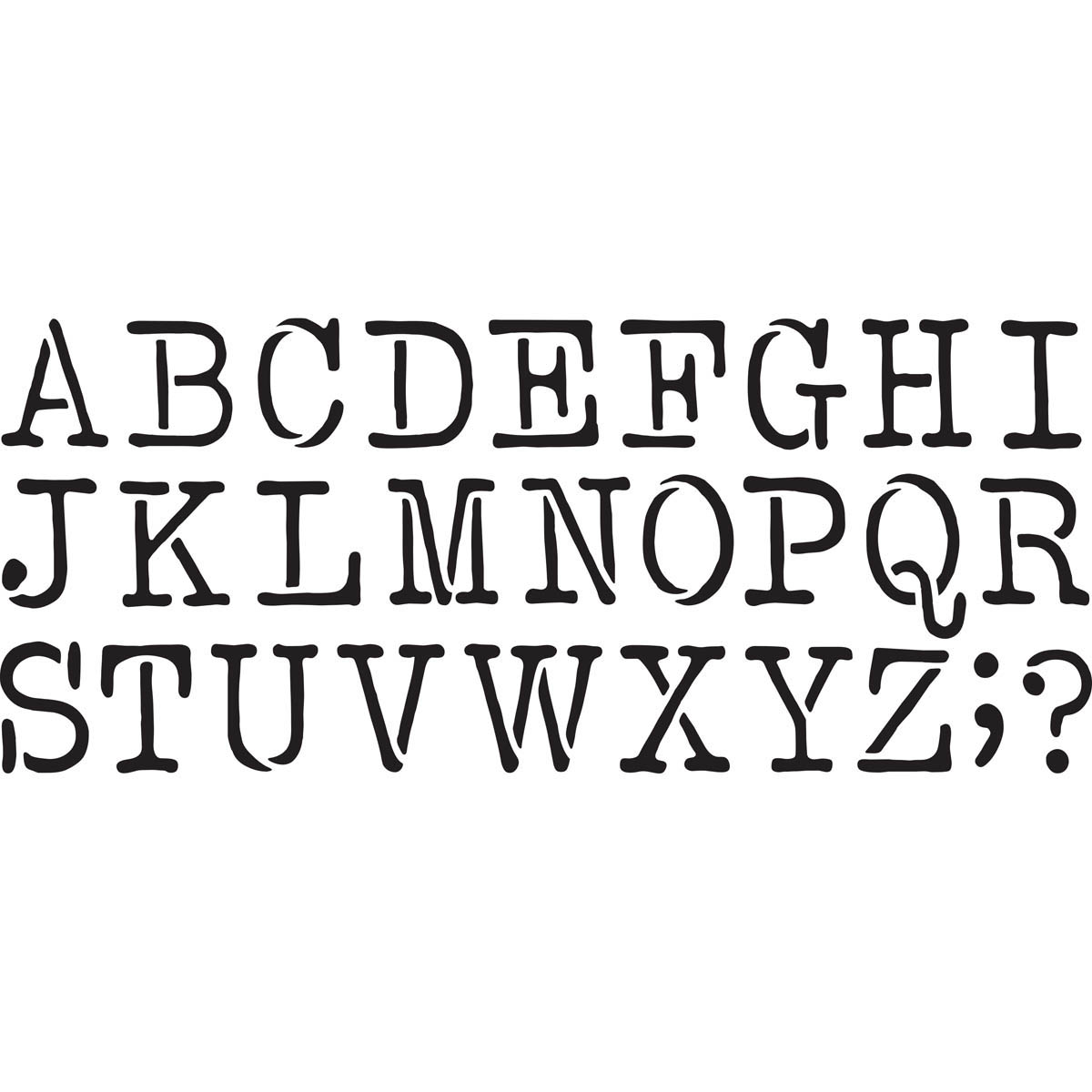 Delta Stencils - Alphabet - Typewriter, 2 Inch - 957170018