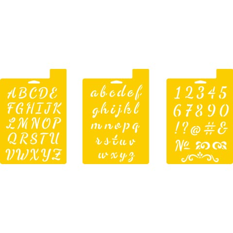 Delta Stencils - Script Alphabet - 960050006