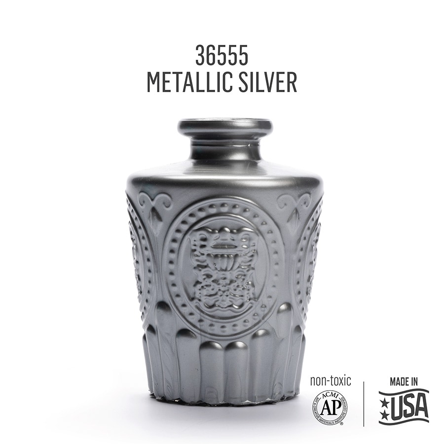 FolkArt ® Murano Glass Paint™ Metallic Silver, 2oz. - 36555