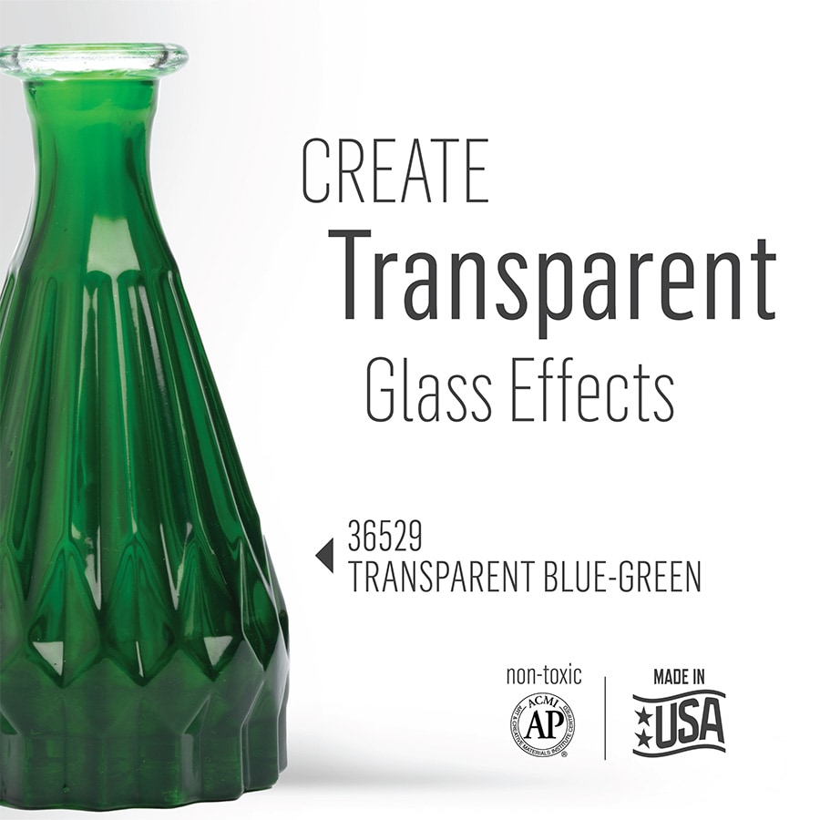 FolkArt ® Murano Glass Paint™ Transparent Blue Green, 2oz. - 36529