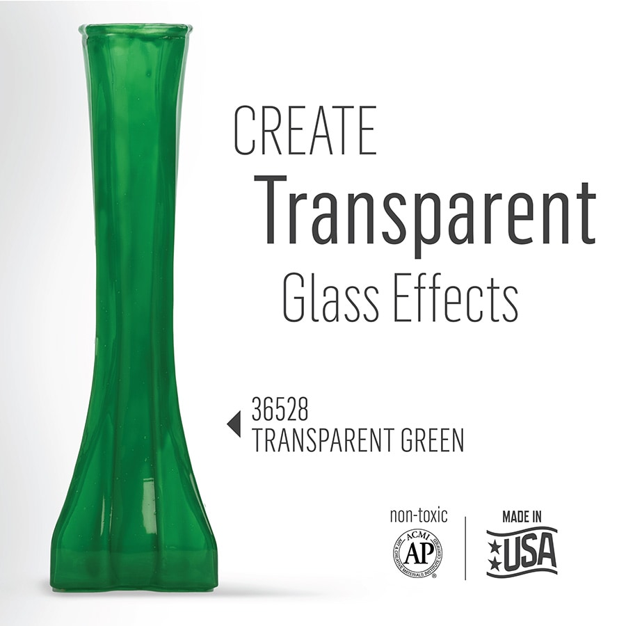 FolkArt ® Murano Glass Paint™ Transparent Green, 2oz. - 36528