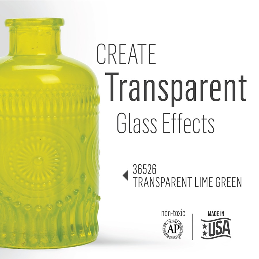 FolkArt ® Murano Glass Paint™ Transparent Lime Green, 2oz. - 36526